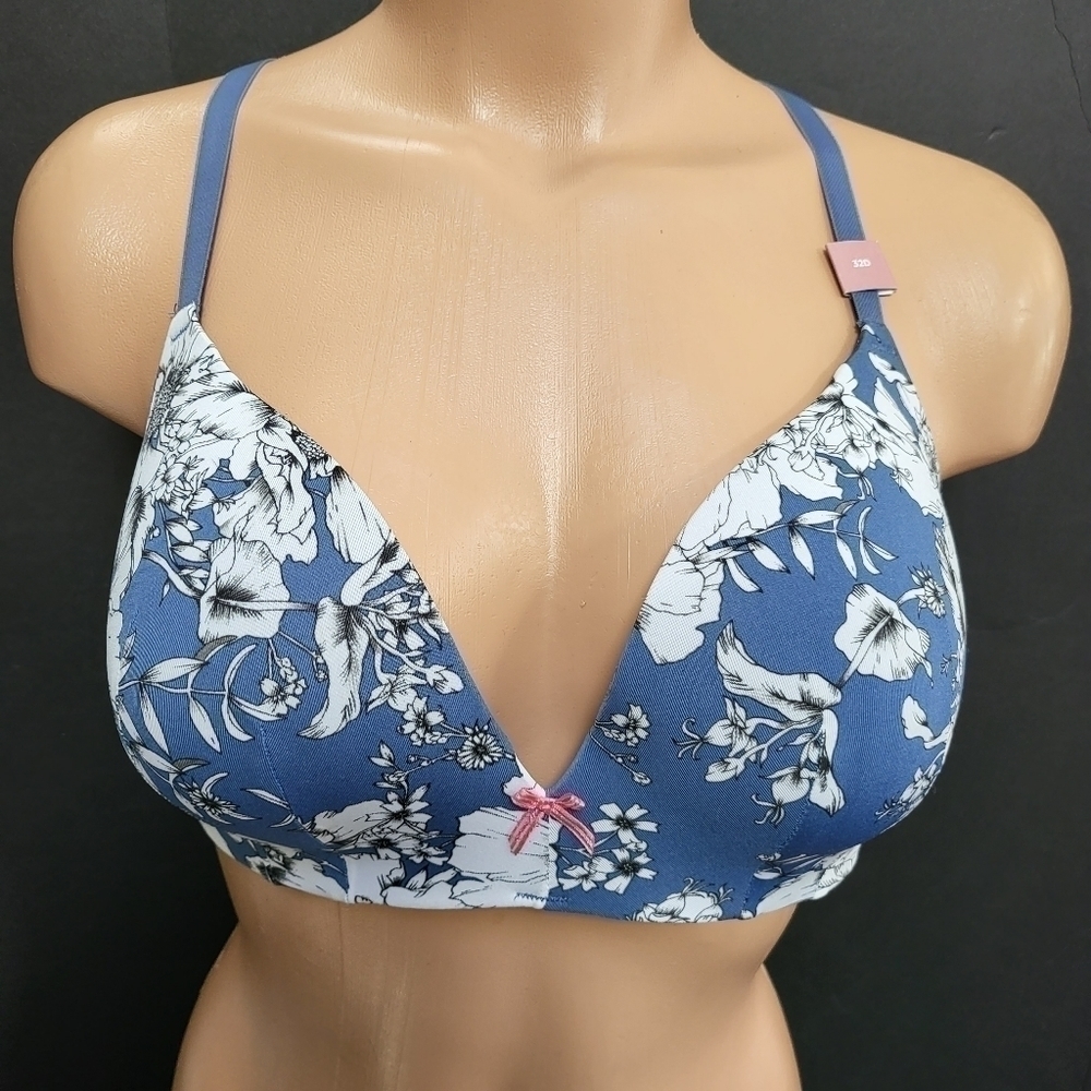 Cacique 32D Simply Wire Free Plunge Racerback Bra - NWOT